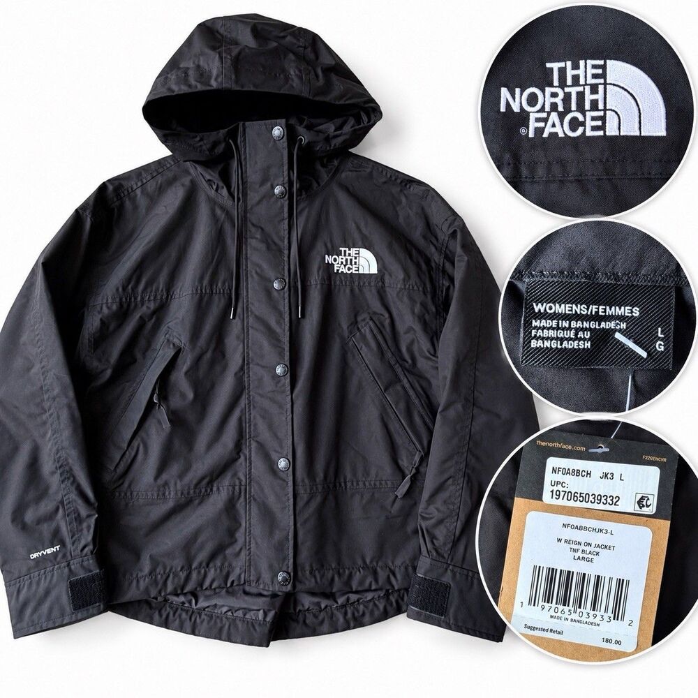 The North Face Women’s Reign On Jacket – Size Large – TNF Black – New With Tags